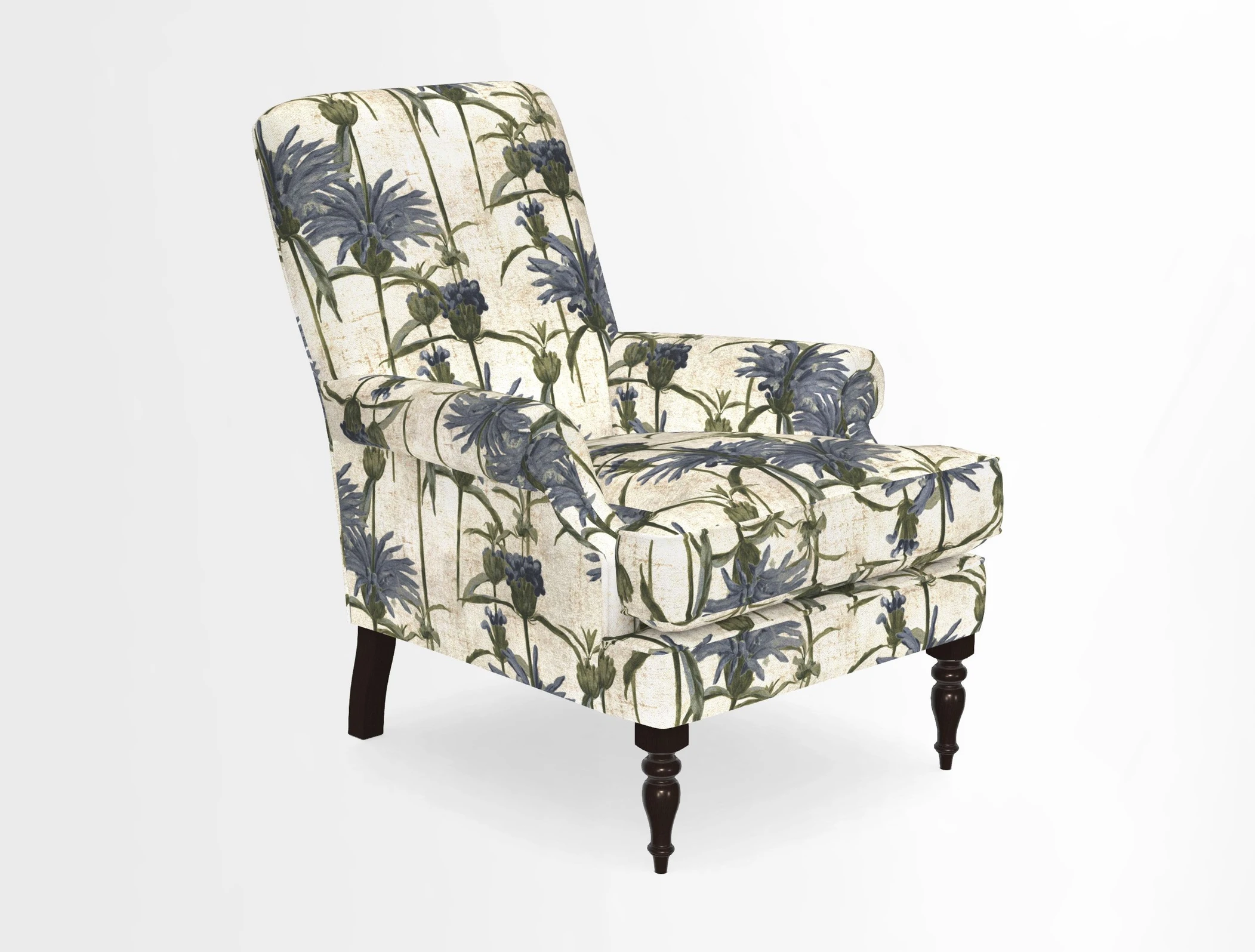 Thistle Chair in Indigo & Wills Morocco Epic Blue