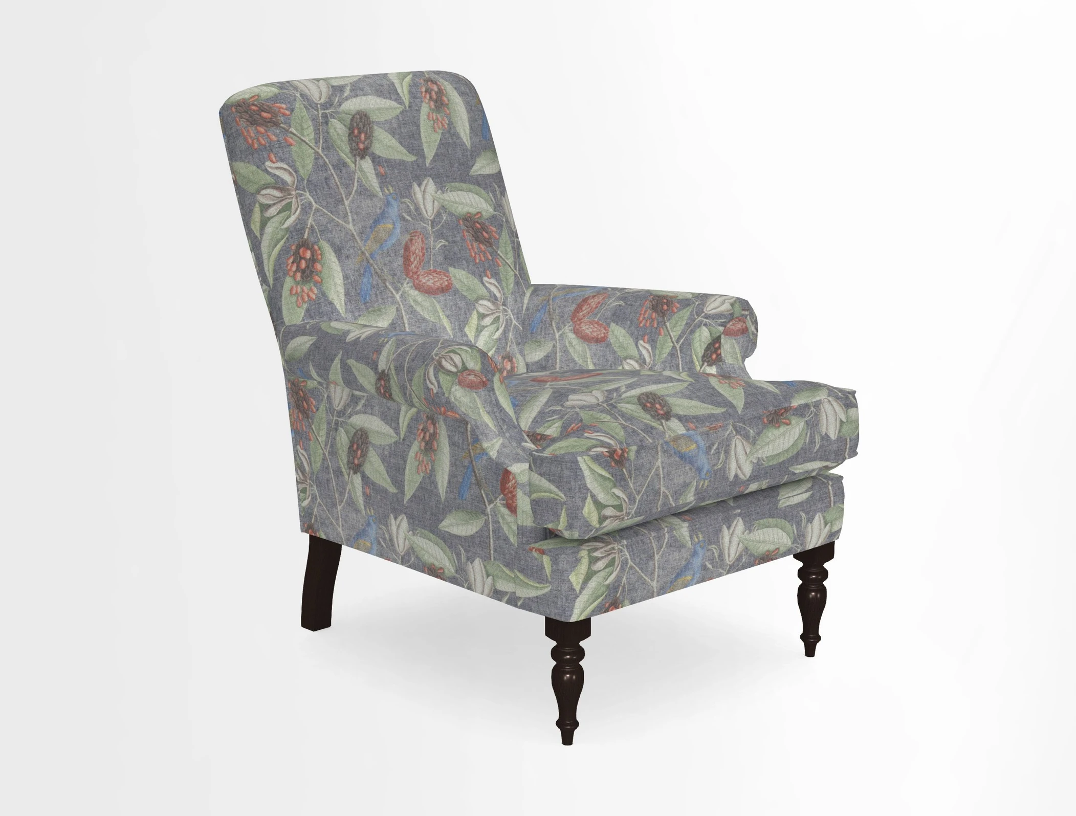 Thistle Chair in Indigo & Wills Morocco Epic Blue