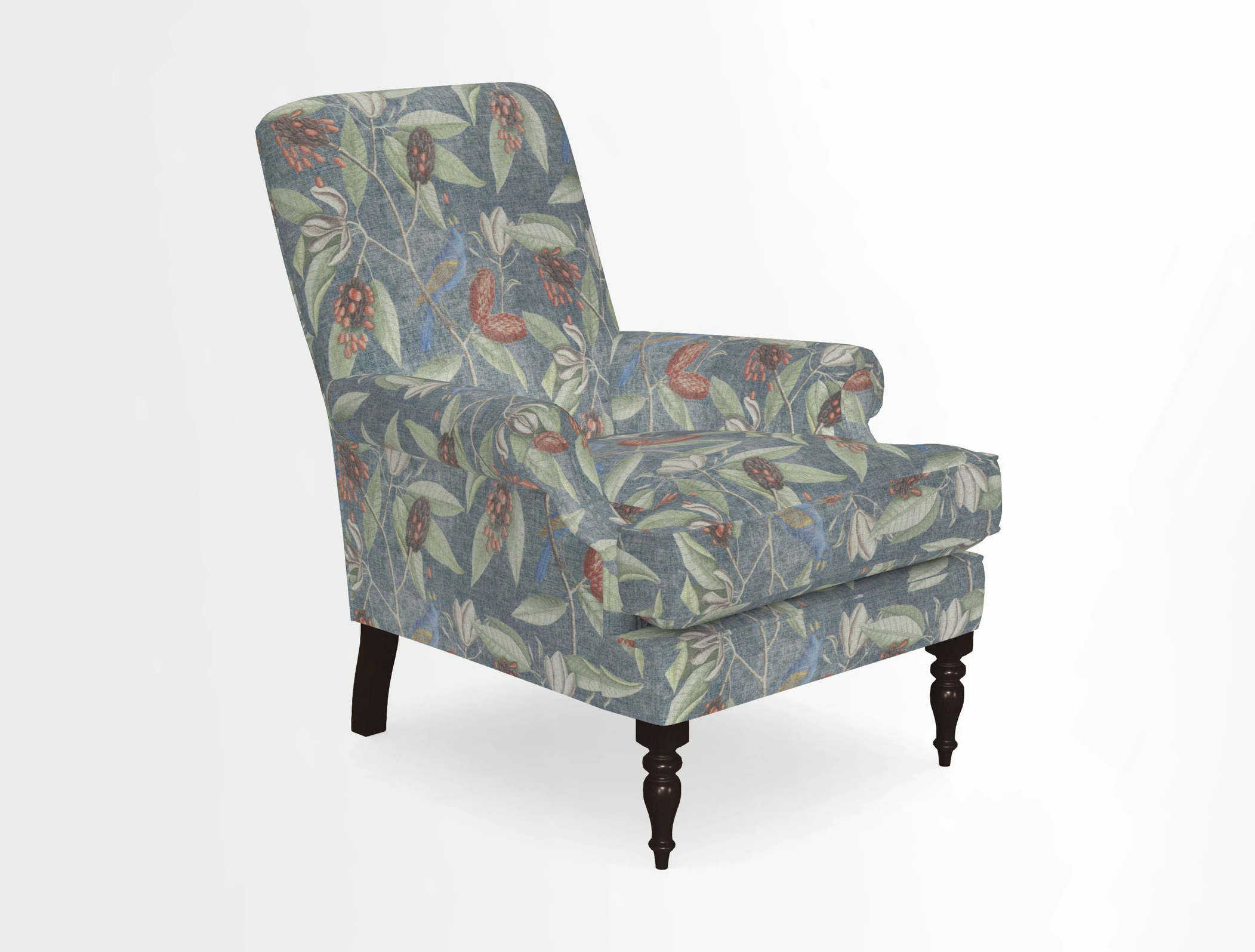 Thistle Chair in Indigo & Wills Morocco Epic Blue