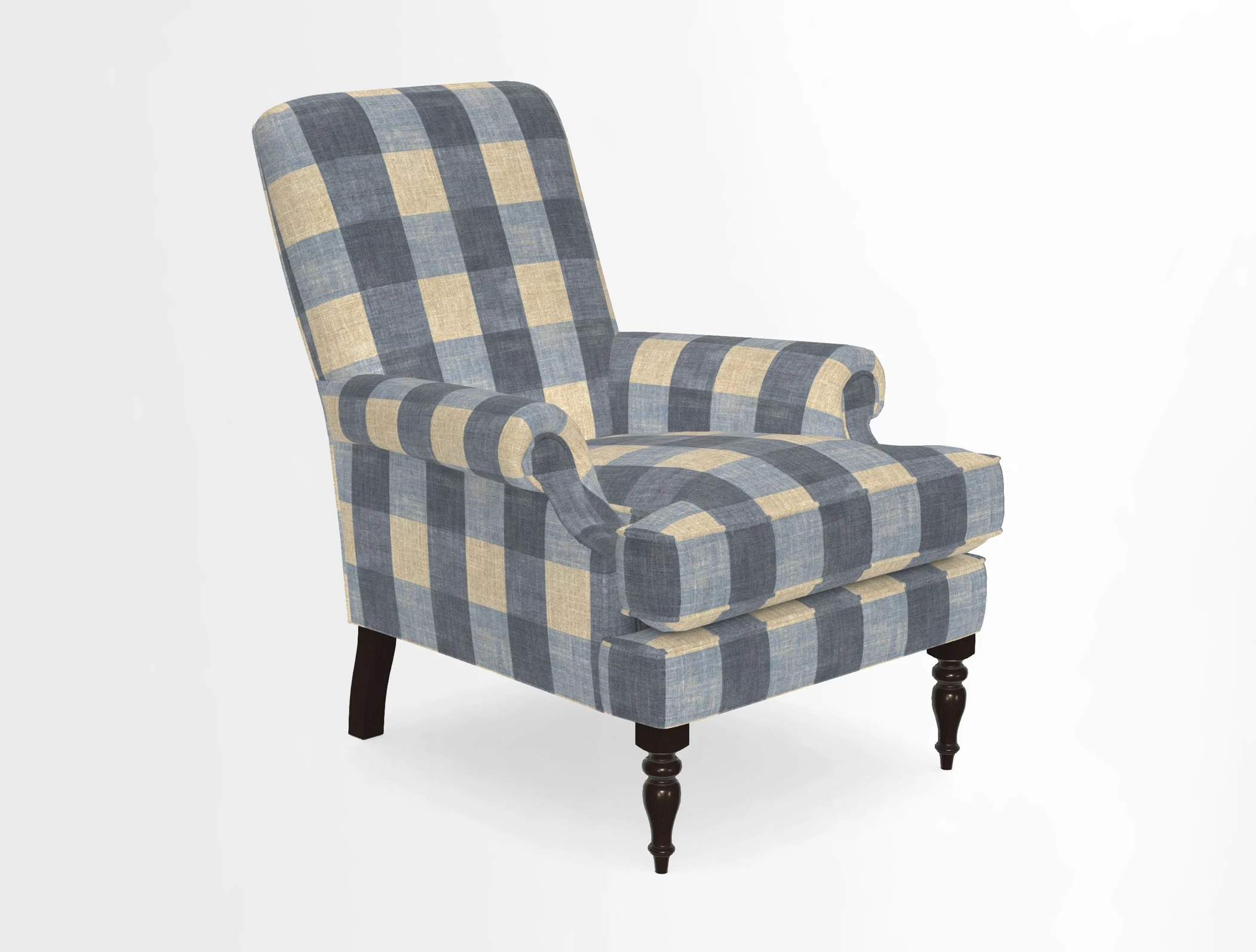 Thistle Chair in Indigo & Wills Morocco Epic Blue