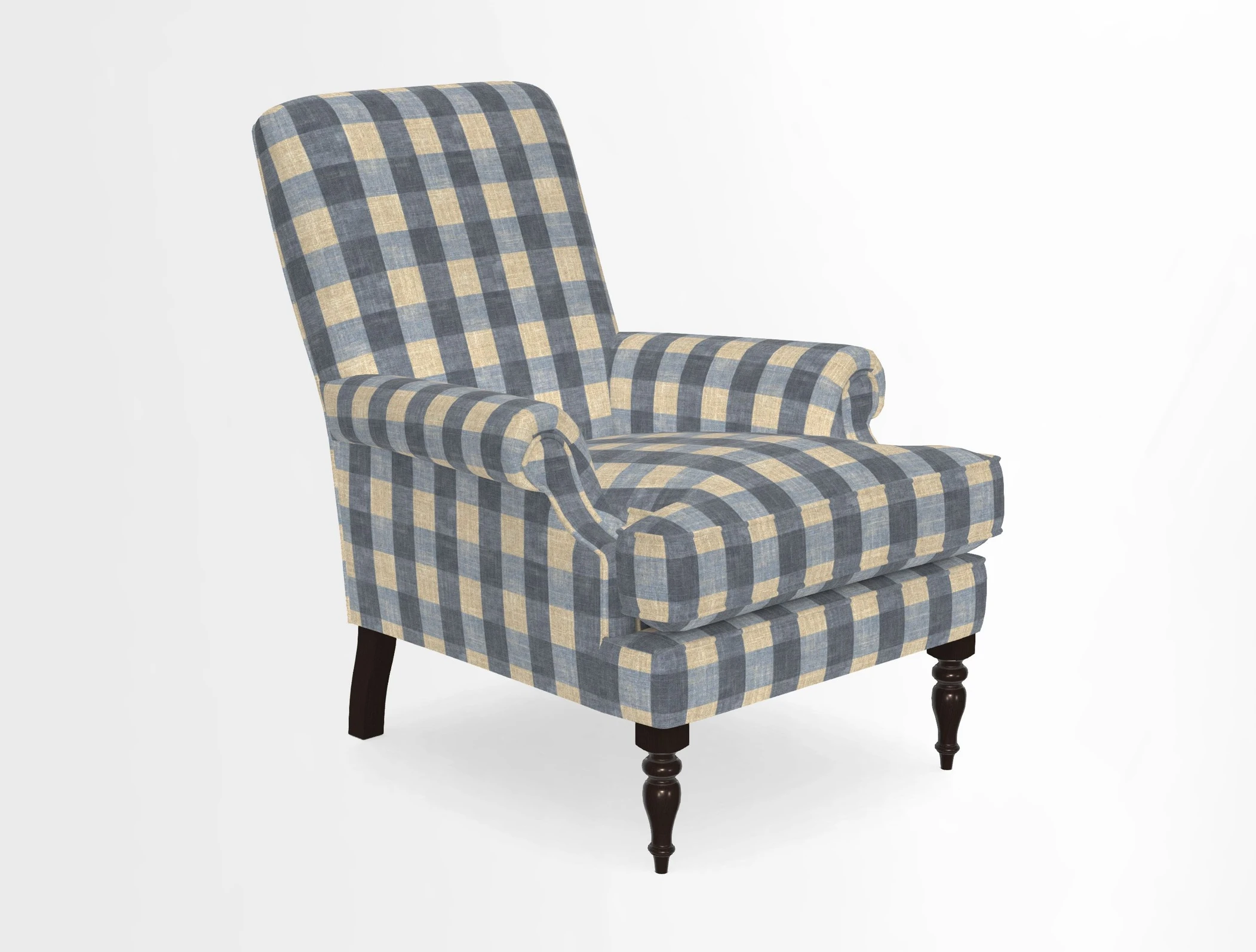 Thistle Chair in Indigo & Wills Morocco Epic Blue