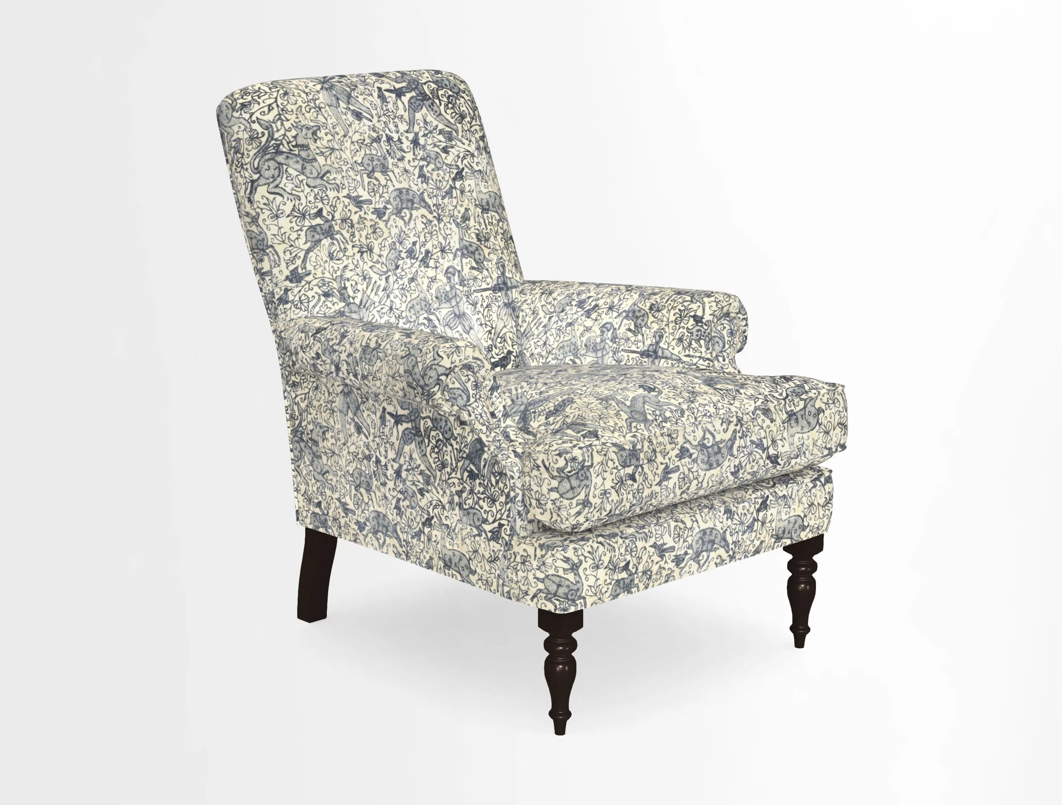 Thistle Chair in Indigo & Wills Morocco Epic Blue