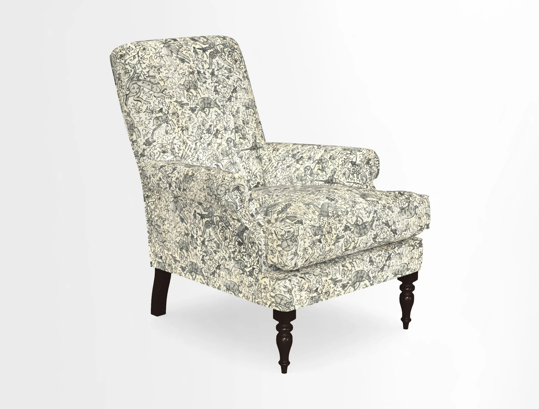 Thistle Chair in Indigo & Wills Morocco Epic Blue