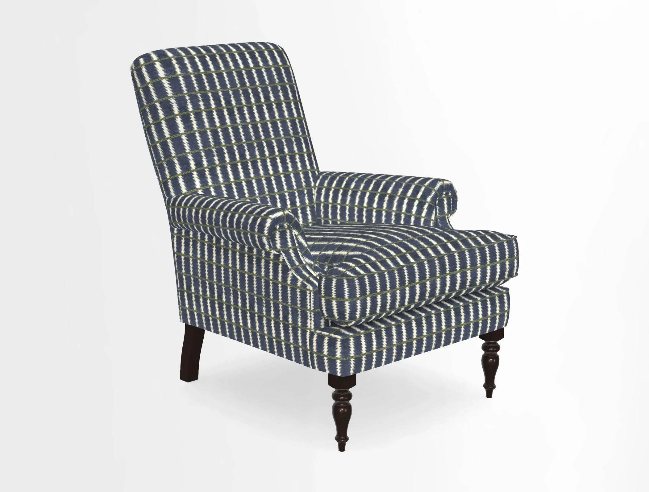 Thistle Chair in Indigo & Wills Morocco Epic Blue