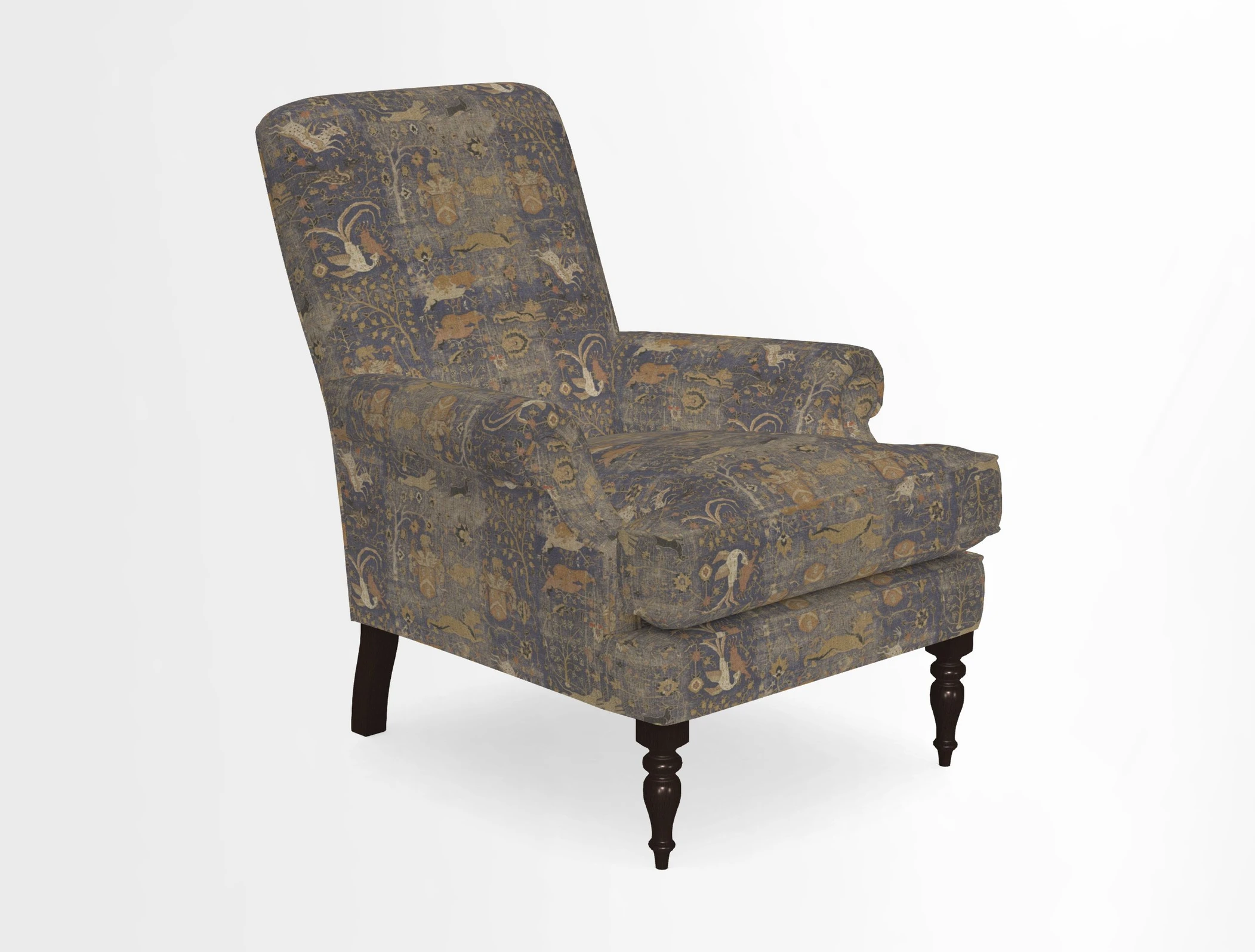 Thistle Chair in Indigo & Wills Morocco Epic Blue