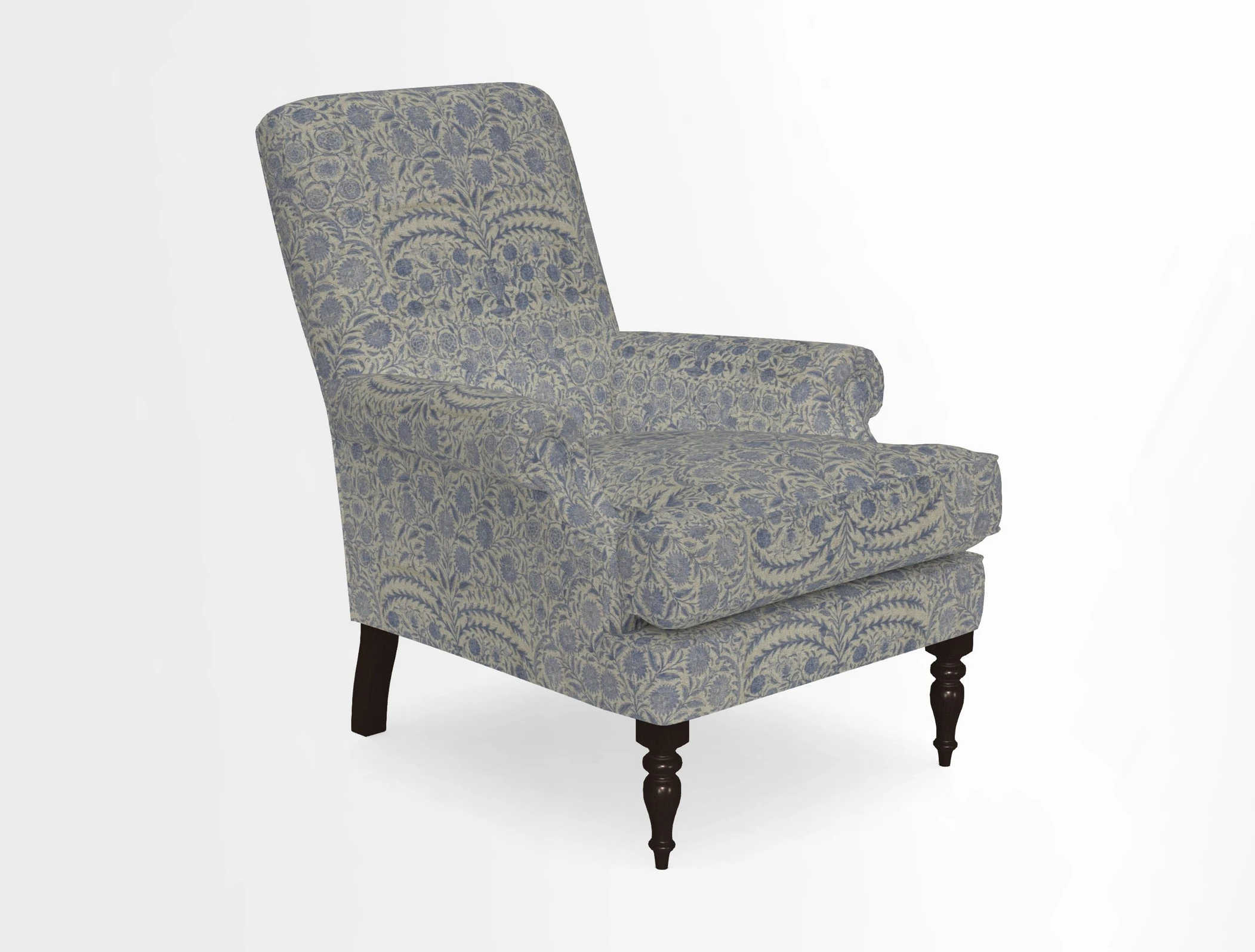 Thistle Chair in Indigo & Wills Morocco Epic Blue