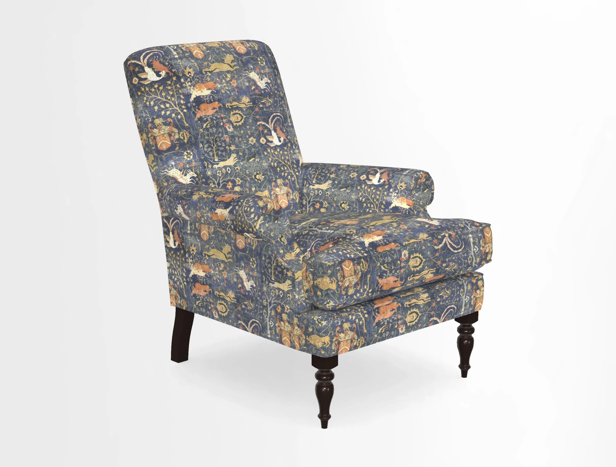 Thistle Chair in Indigo & Wills Morocco Epic Blue