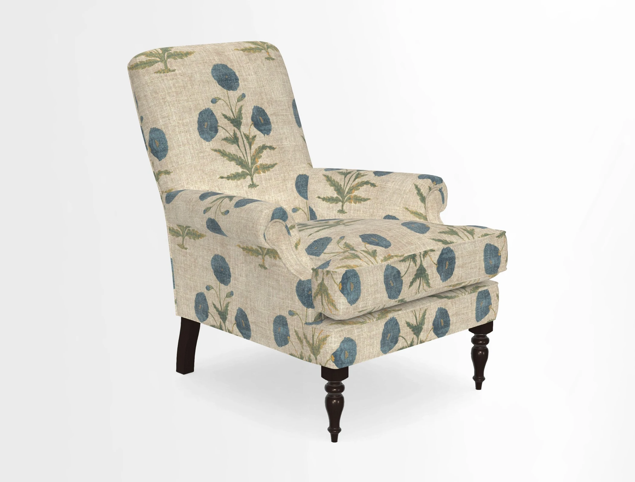 Thistle Chair in Indigo & Wills Morocco Epic Blue