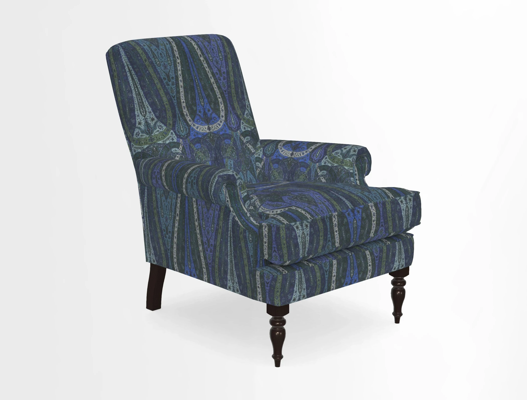 Thistle Chair in Indigo & Wills Morocco Epic Blue