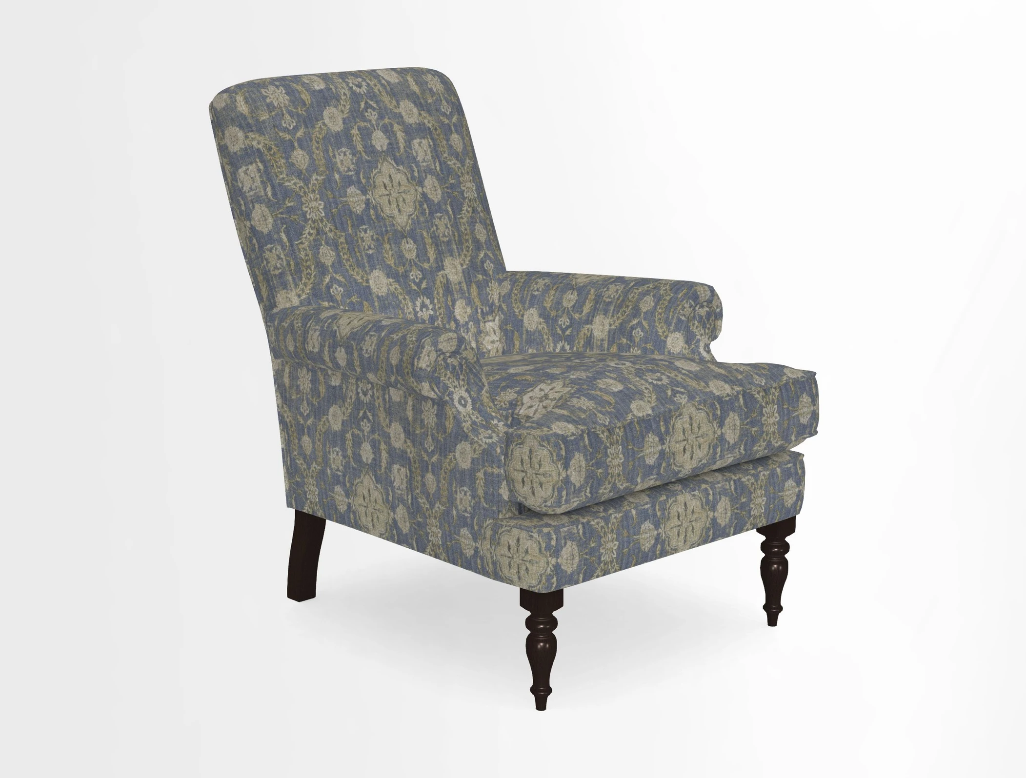 Thistle Chair in Indigo & Wills Morocco Epic Blue