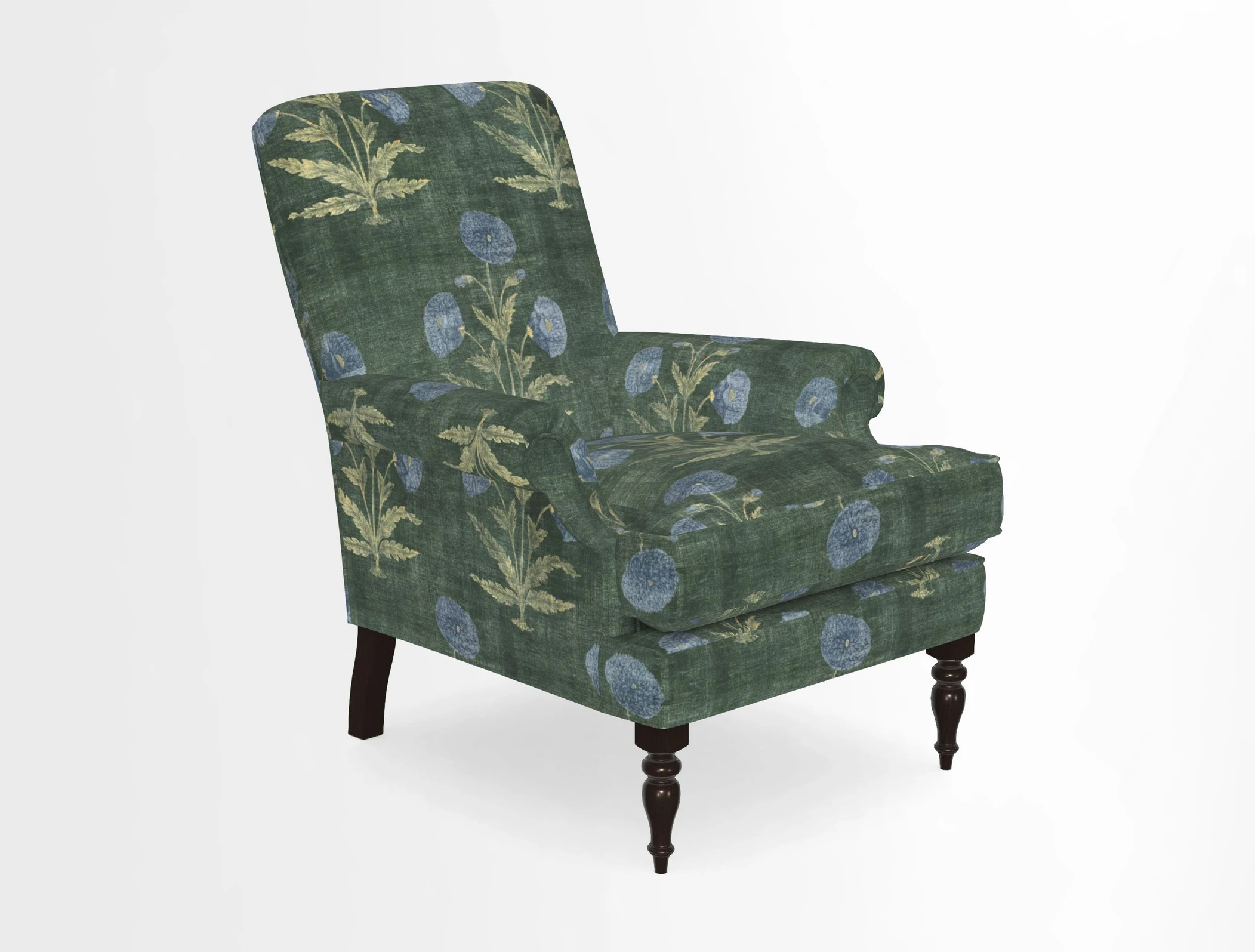 Thistle Chair in Indigo & Wills Morocco Epic Blue