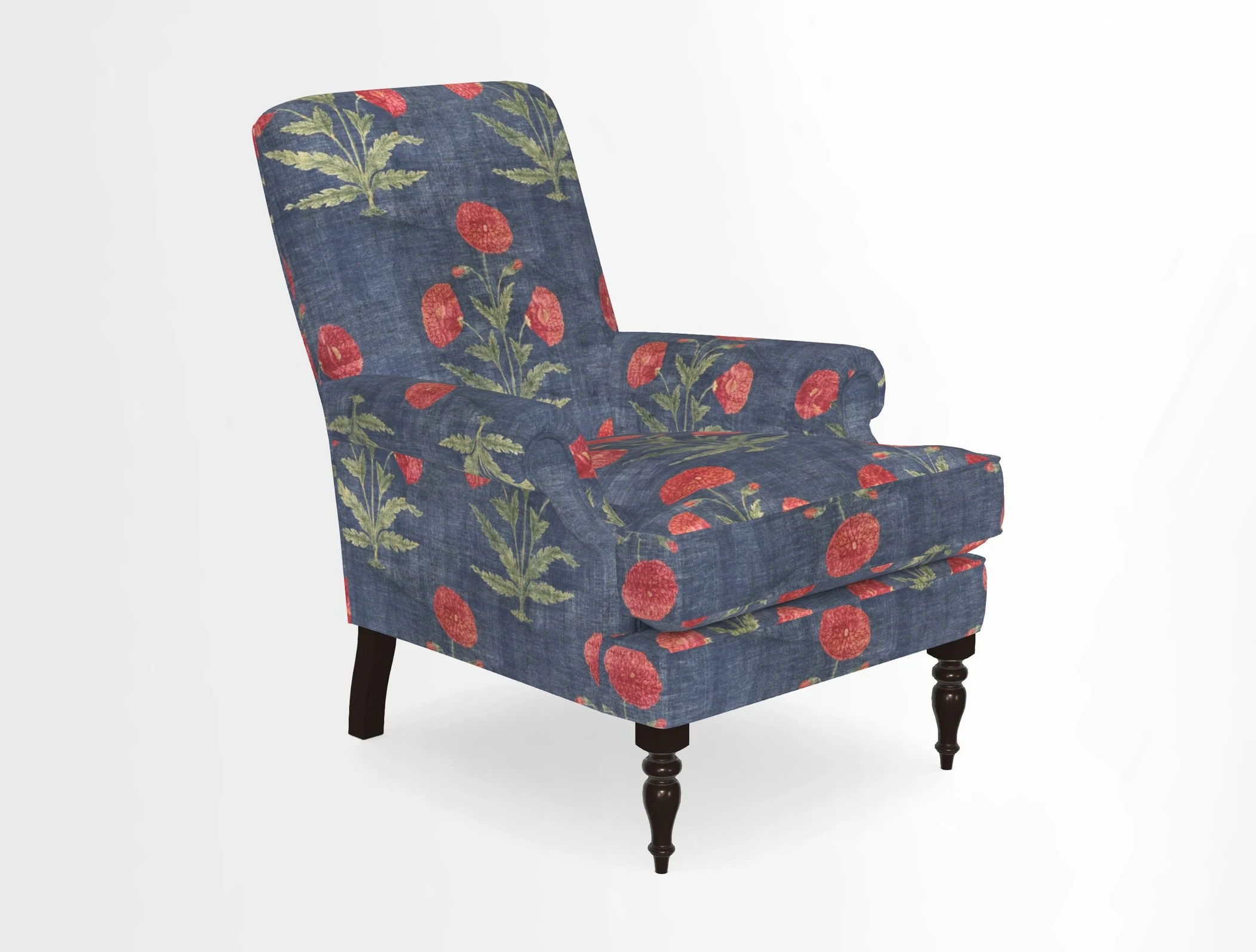 Thistle Chair in Indigo & Wills Morocco Epic Blue