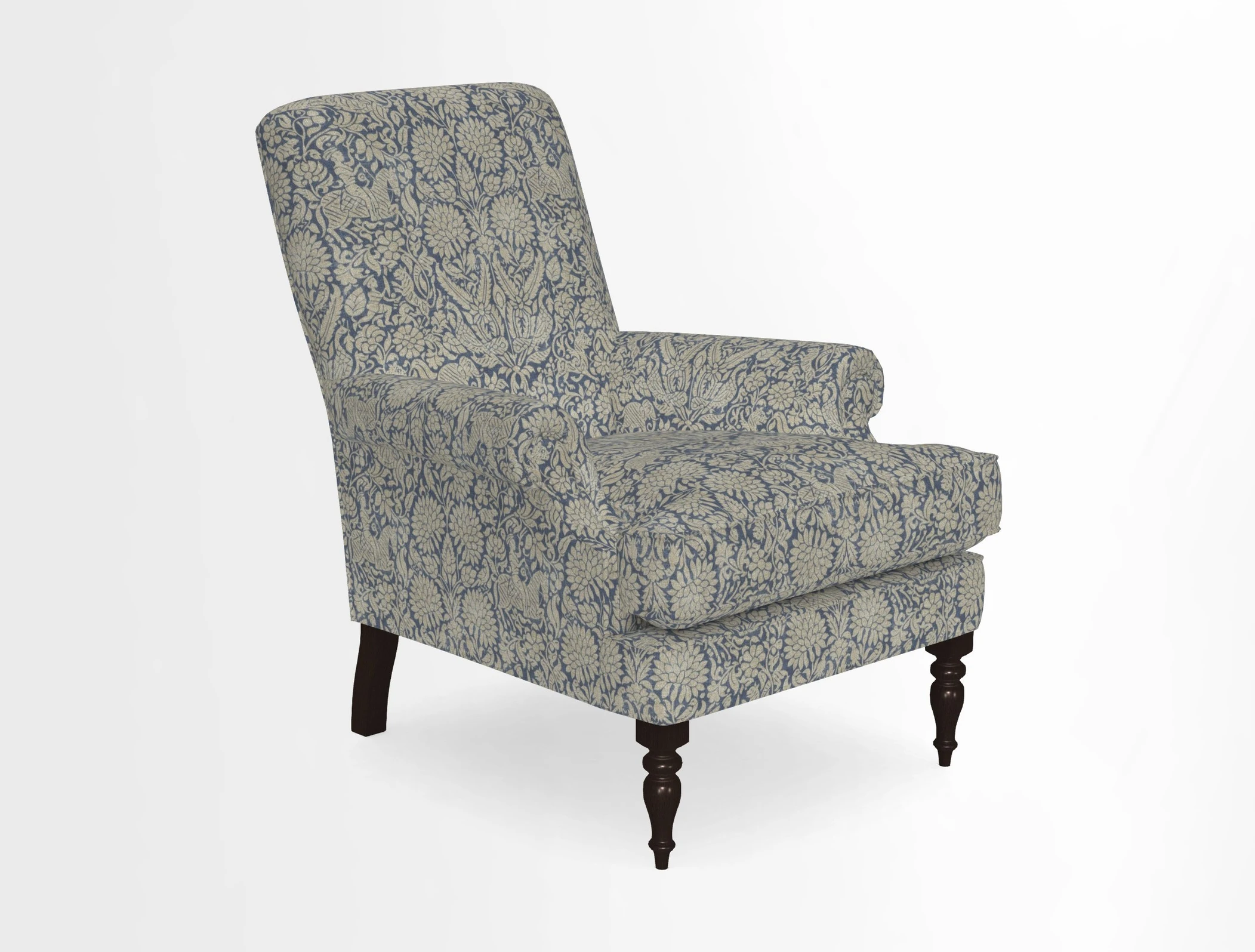 Thistle Chair in Indigo & Wills Morocco Epic Blue