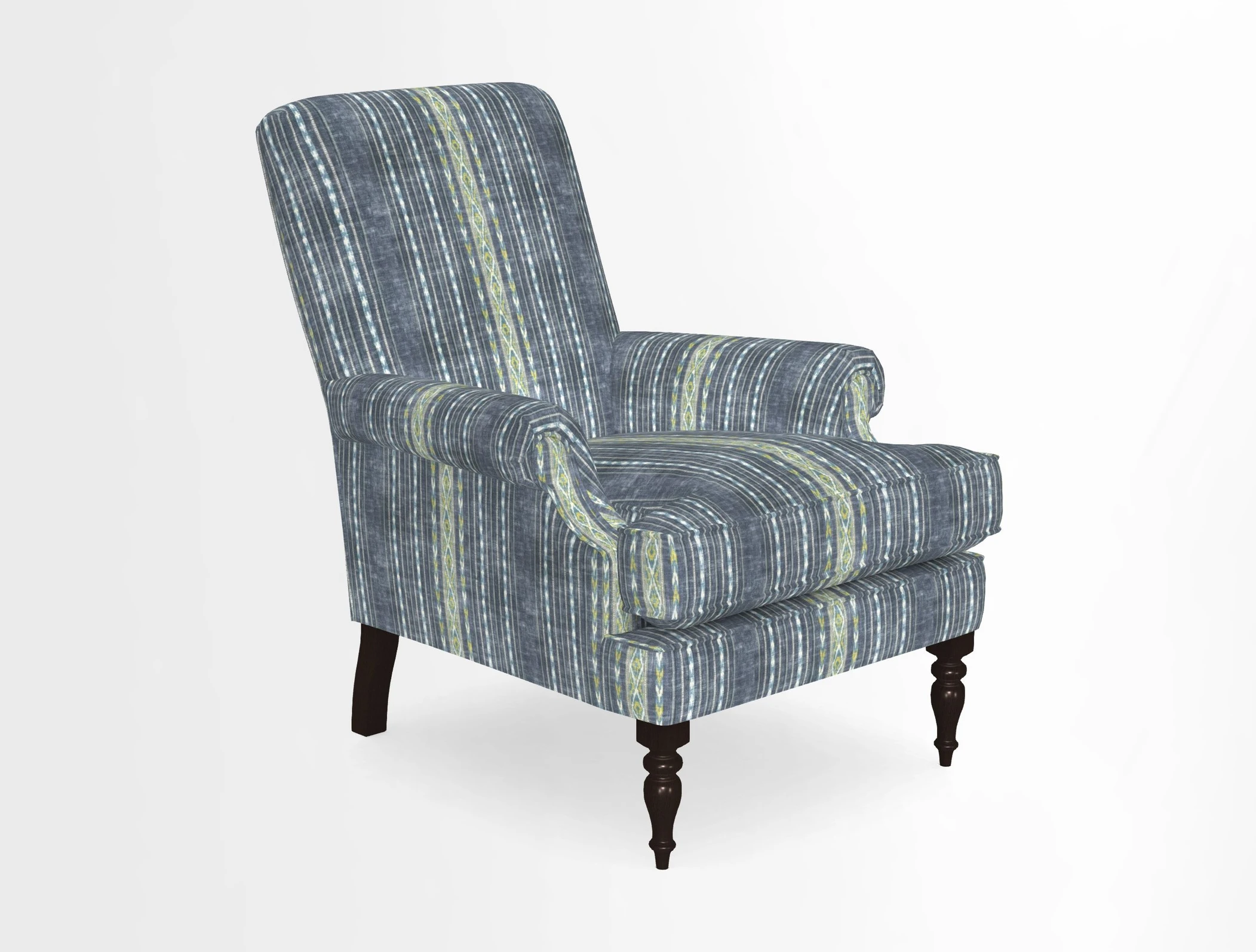 Thistle Chair in Indigo & Wills Morocco Epic Blue