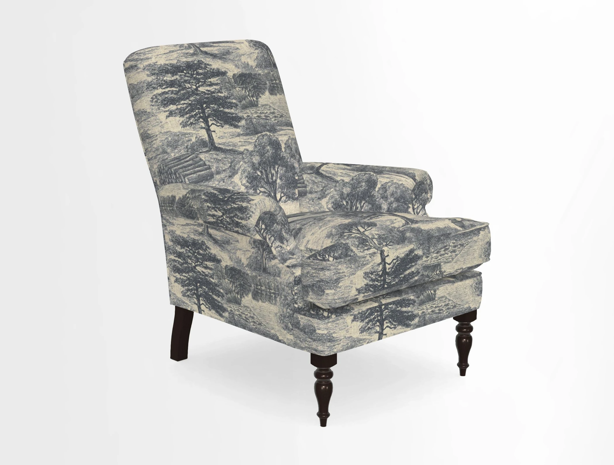 Thistle Chair in Indigo & Wills Morocco Epic Blue