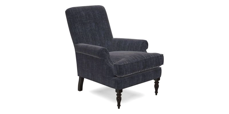 Thistle Chair in Indigo & Wills Morocco Epic Blue