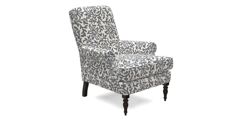 Thistle Chair in Indigo & Wills Morocco Epic Blue