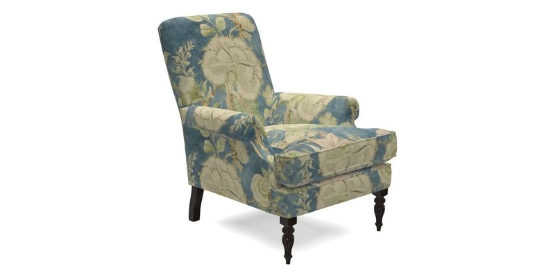 Thistle Chair in Indigo & Wills Morocco Epic Blue