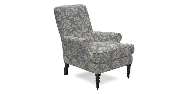 Thistle Chair in Indigo & Wills Morocco Epic Blue