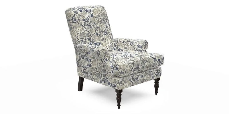 Thistle Chair in Indigo & Wills Morocco Epic Blue