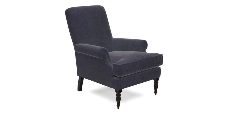 Thistle Chair in Indigo & Wills Morocco Epic Blue