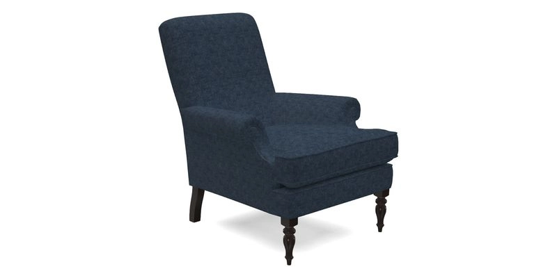 Thistle Chair in Indigo & Wills Morocco Epic Blue
