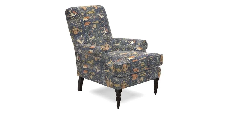 Thistle Chair in Indigo & Wills Morocco Epic Blue