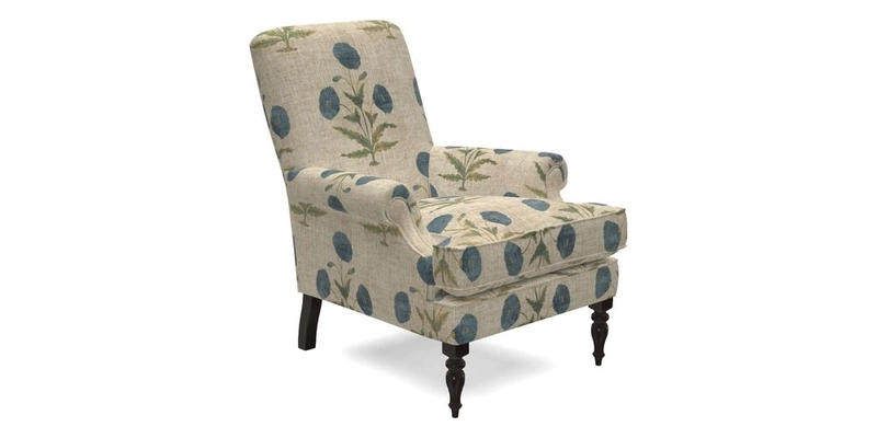 Thistle Chair in Indigo & Wills Morocco Epic Blue
