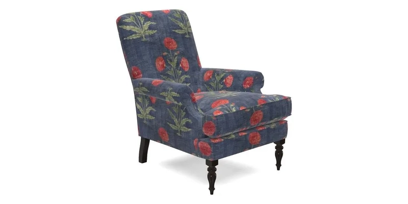 Thistle Chair in Indigo & Wills Morocco Epic Blue