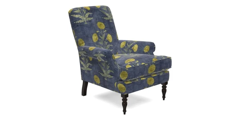 Thistle Chair in Indigo & Wills Morocco Epic Blue