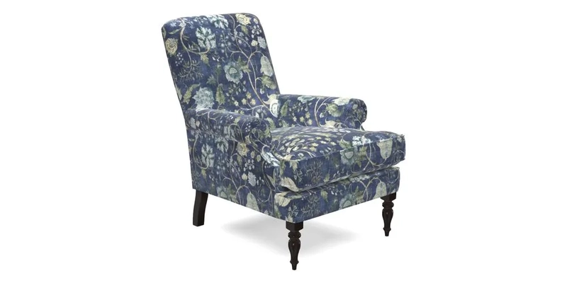 Thistle Chair in Indigo & Wills Morocco Epic Blue