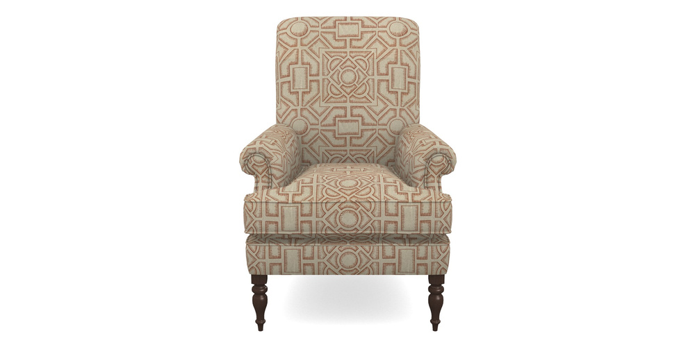 Product photograph of Thistle Chair In Rhs Collection - Large Knot Garden Linen - Terracotta from Sofas and Stuff Limited