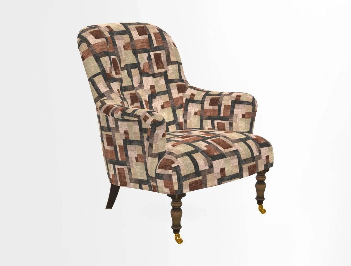 Tisbury Chair in House Clever Velvet Henna