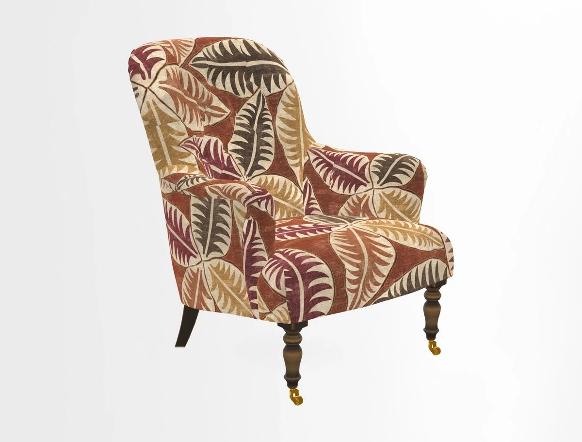 Tisbury Chair in House Clever Velvet Henna