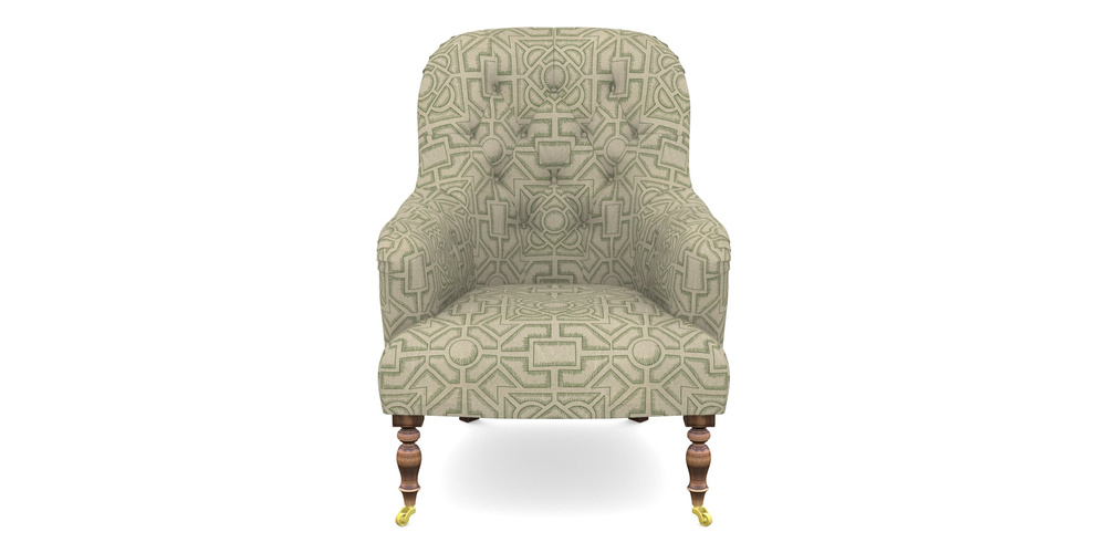 Product photograph of Tisbury Chair In Rhs Collection - Large Knot Garden Linen - Green from Sofas and Stuff Limited