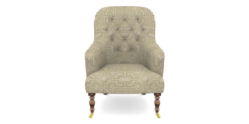 Product photograph of Tisbury Chair In Rhs Collection - Large Knot Garden Linen - Olive from Sofas and Stuff Limited