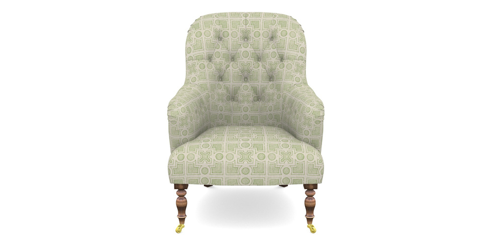 Product photograph of Tisbury Chair In Rhs Collection - Small Knot Garden Cotton Weave - Green from Sofas and Stuff Limited