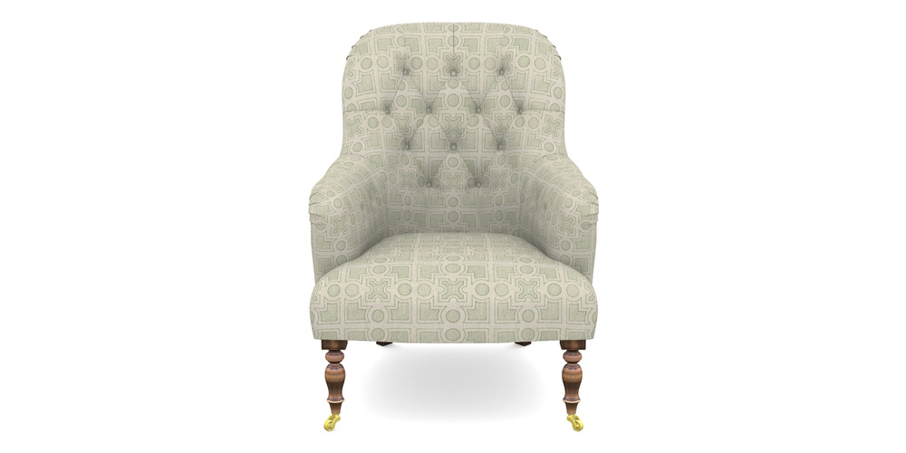 Product photograph of Tisbury Chair In Rhs Collection - Small Knot Garden Cotton Weave - Pistachio from Sofas and Stuff Limited