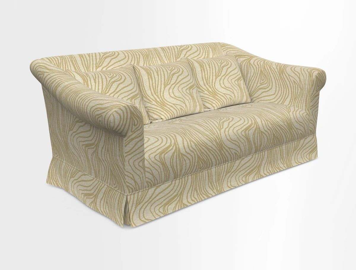 Turnberry 3 seater sofa in Contour Lines Berry with scatters in Frond Stripe Small Berry