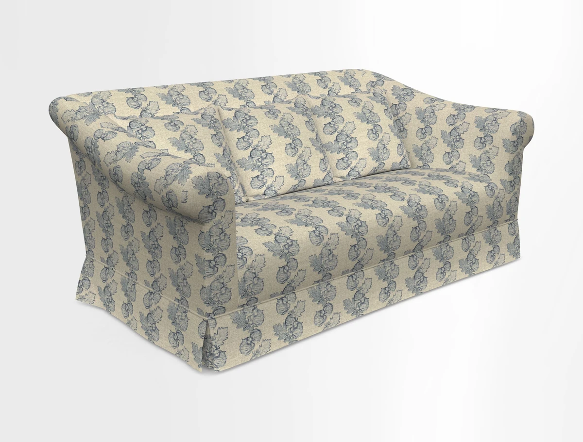 Turnberry 3 seater sofa in Contour Lines Berry with scatters in Frond Stripe Small Berry