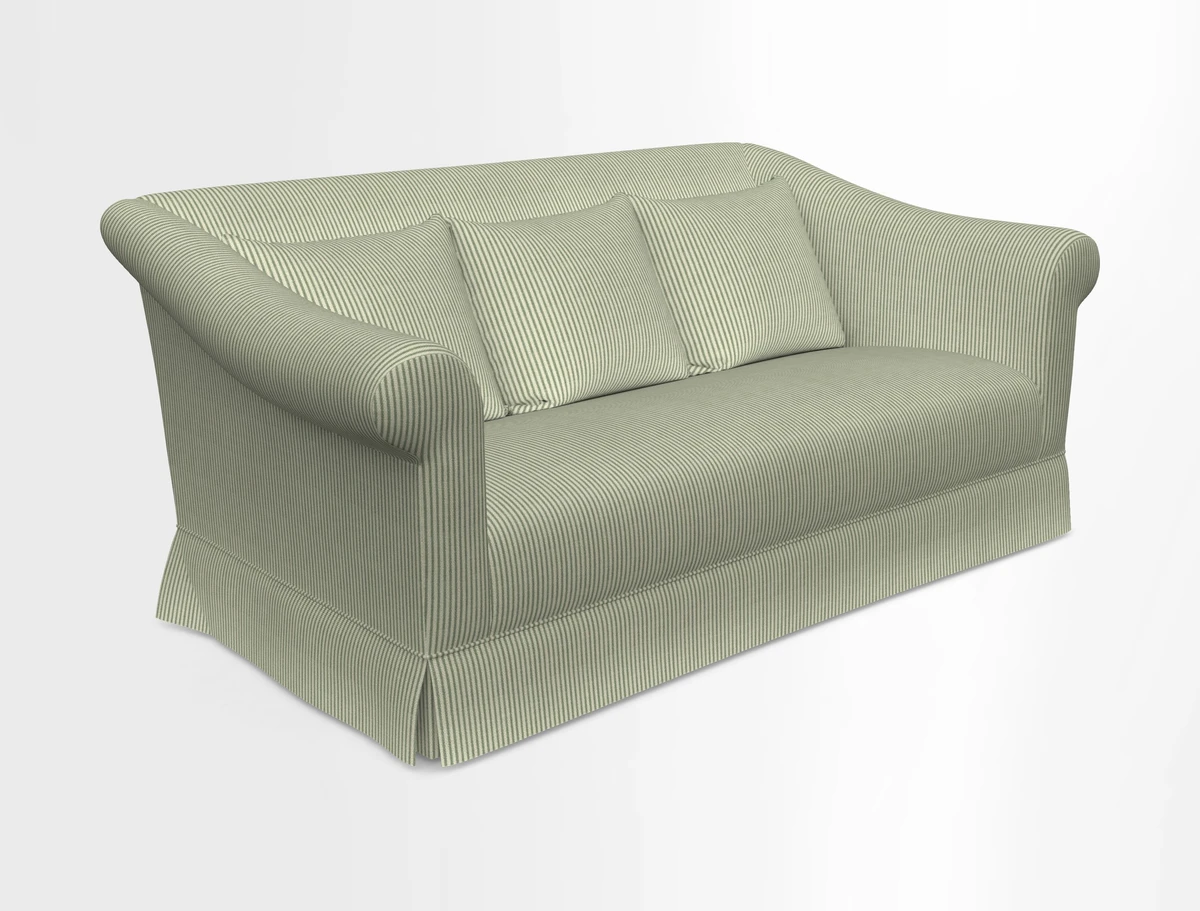 Turnberry 3 seater sofa in Contour Lines Berry with scatters in Frond Stripe Small Berry