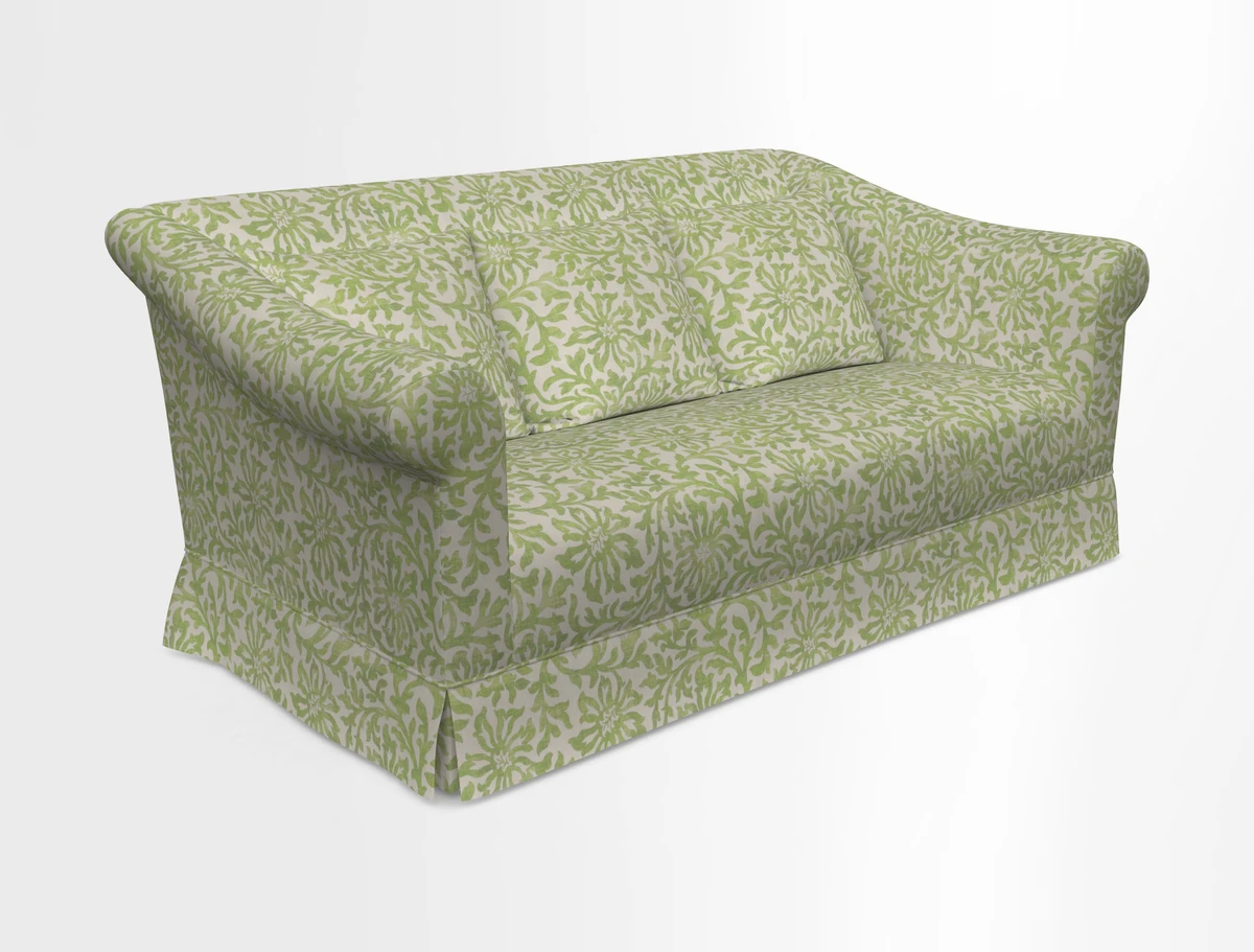 Turnberry 3 seater sofa in Contour Lines Berry with scatters in Frond Stripe Small Berry