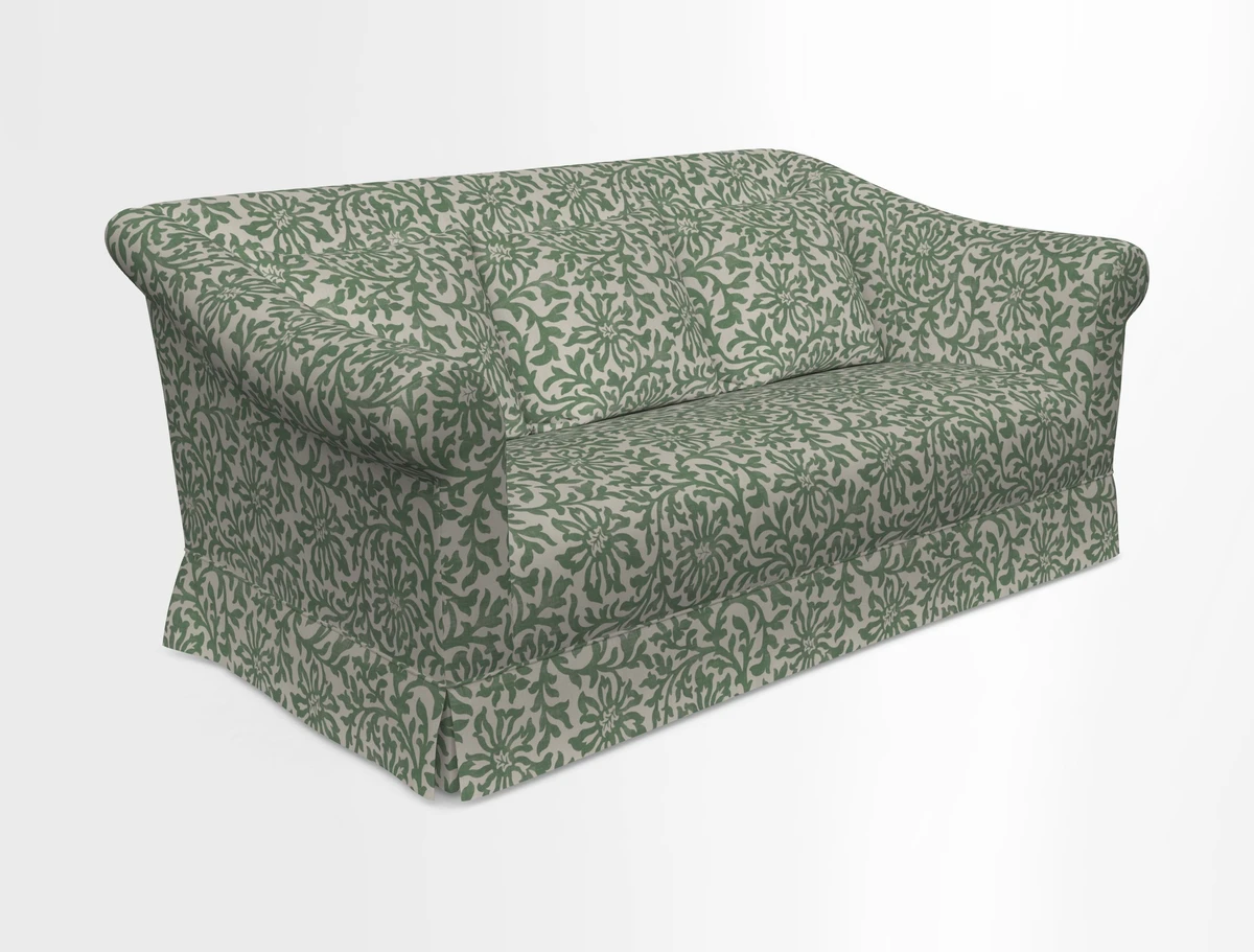 Turnberry 3 seater sofa in Contour Lines Berry with scatters in Frond Stripe Small Berry