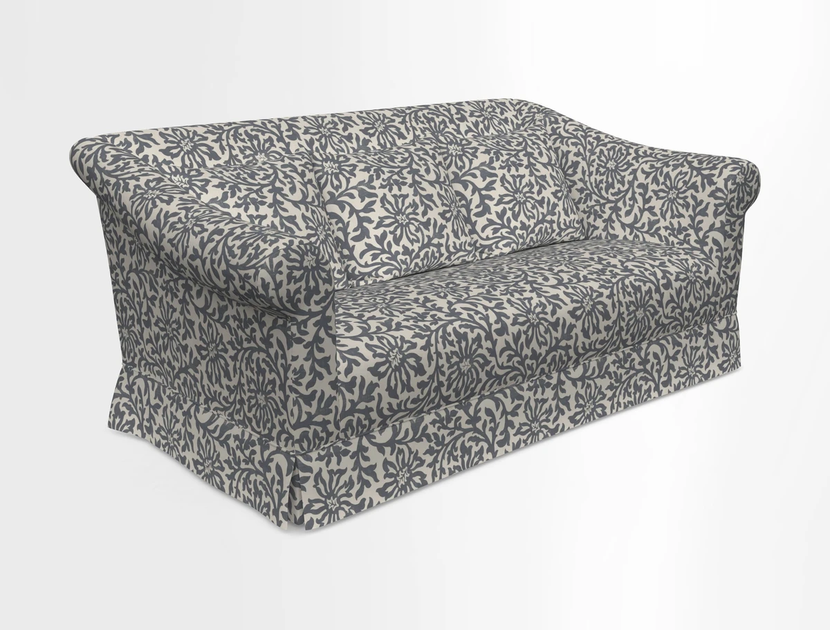 Turnberry 3 seater sofa in Contour Lines Berry with scatters in Frond Stripe Small Berry