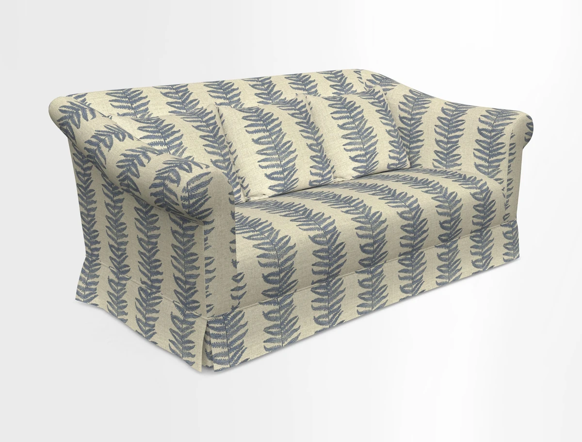 Turnberry 3 seater sofa in Contour Lines Berry with scatters in Frond Stripe Small Berry