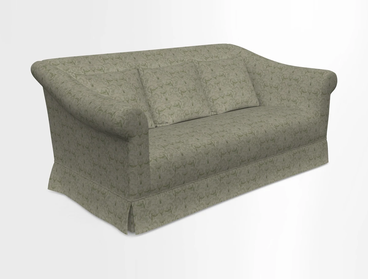 Turnberry 3 seater sofa in Contour Lines Berry with scatters in Frond Stripe Small Berry
