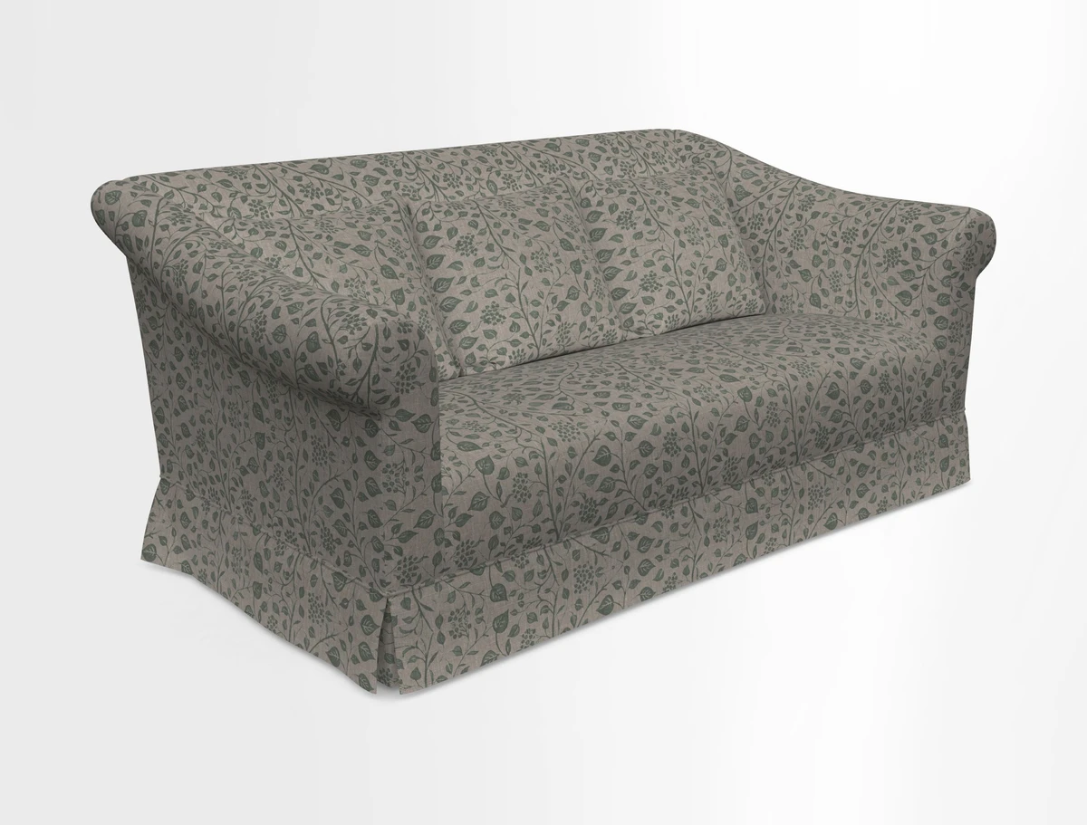 Turnberry 3 seater sofa in Contour Lines Berry with scatters in Frond Stripe Small Berry
