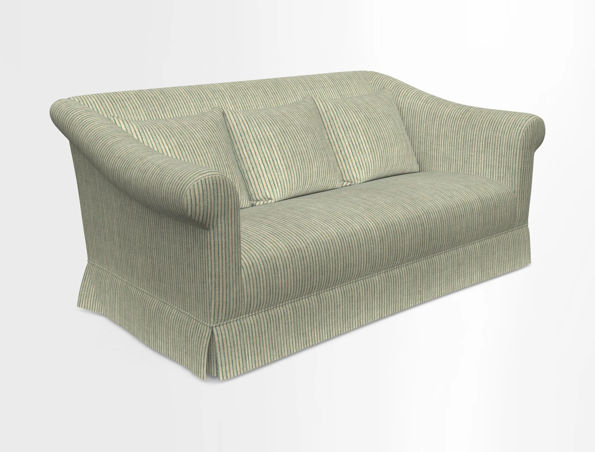 Turnberry 3 seater sofa in Contour Lines Berry with scatters in Frond Stripe Small Berry