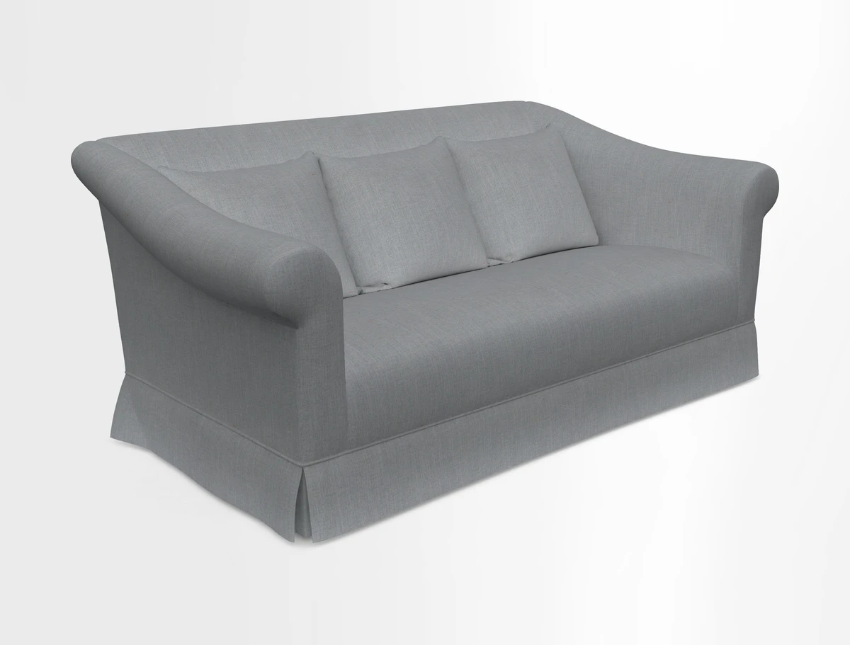 Turnberry 3 seater sofa in Contour Lines Berry with scatters in Frond Stripe Small Berry