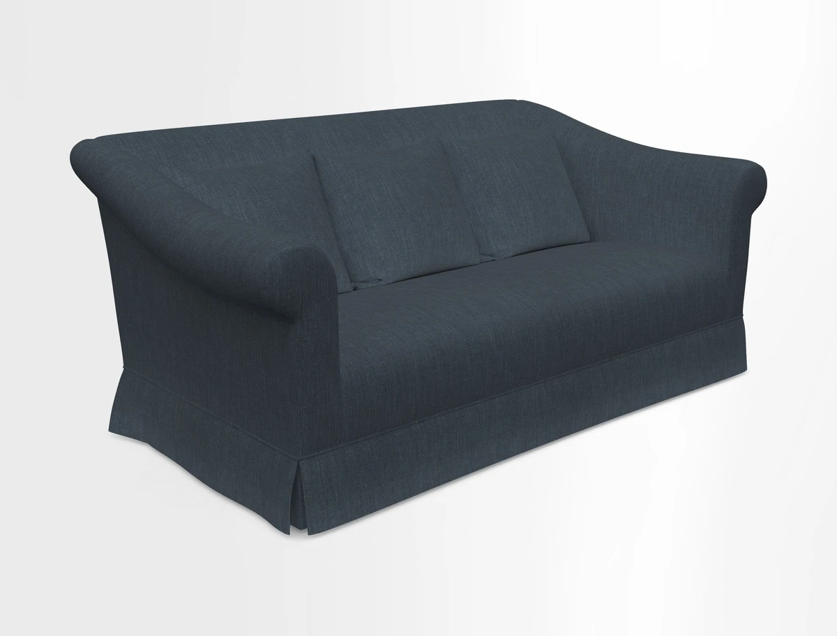 Turnberry 3 seater sofa in Contour Lines Berry with scatters in Frond Stripe Small Berry